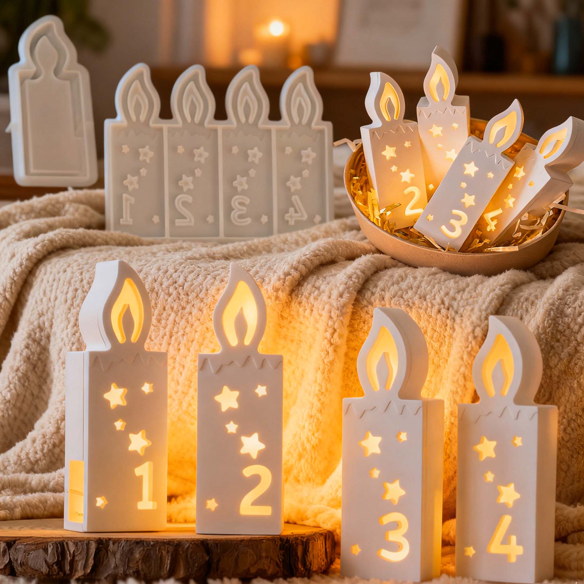 Home Fragrance Rituals - 1,2,3,4 숫자 앰비언트 라이트 몰드 DIY