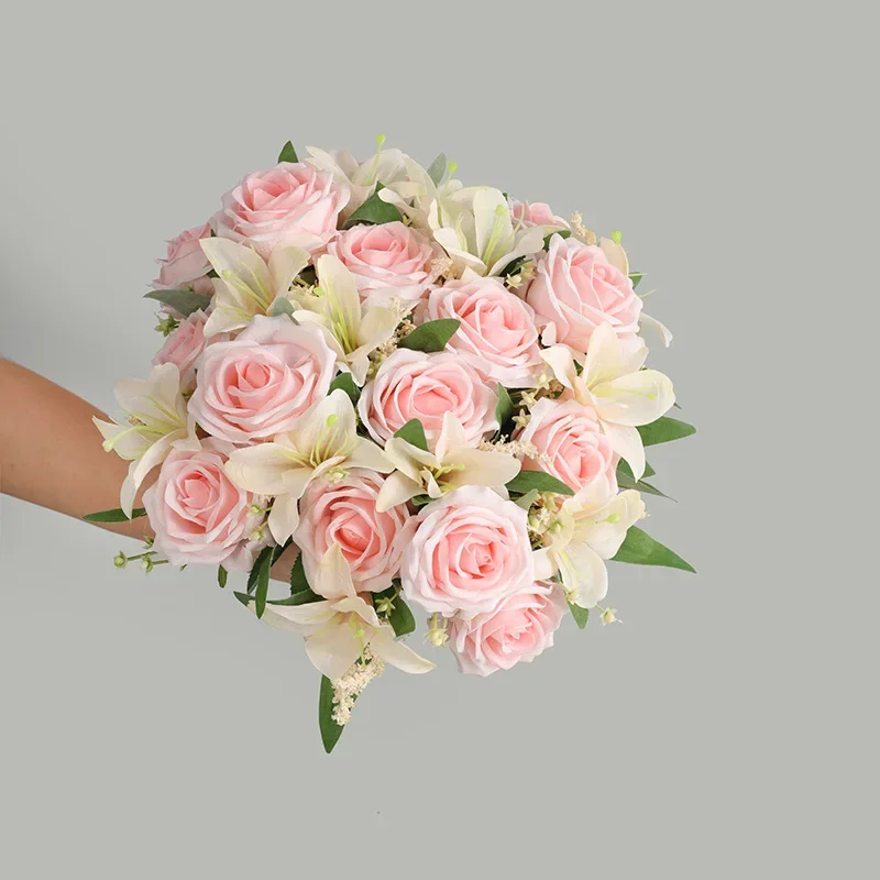 Home Fragrance Rose - 결혼식 인공 꽃 눈송이 백합 향기