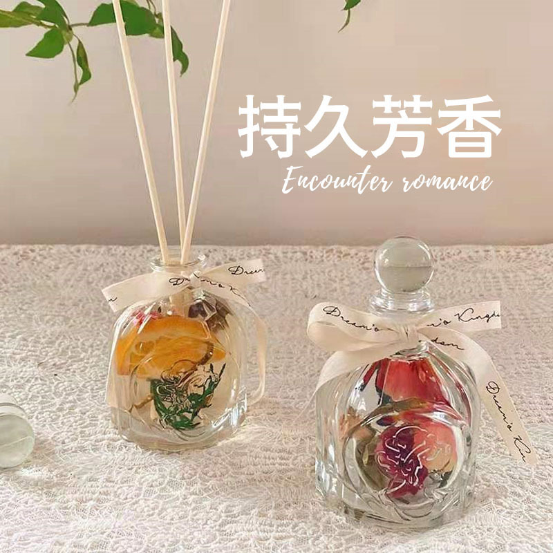 Home Fragrance Rose - 빈티지 드라이 로즈 리드 디퓨저 무화염
