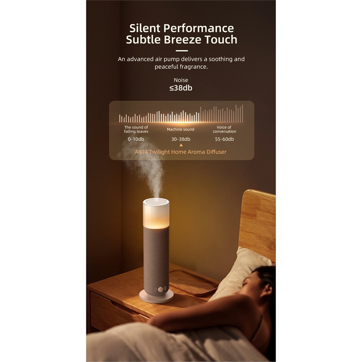 Home Fragrance Diffuser Electric - 업데이트. 120ML 타워형 향기 디퓨저 머신