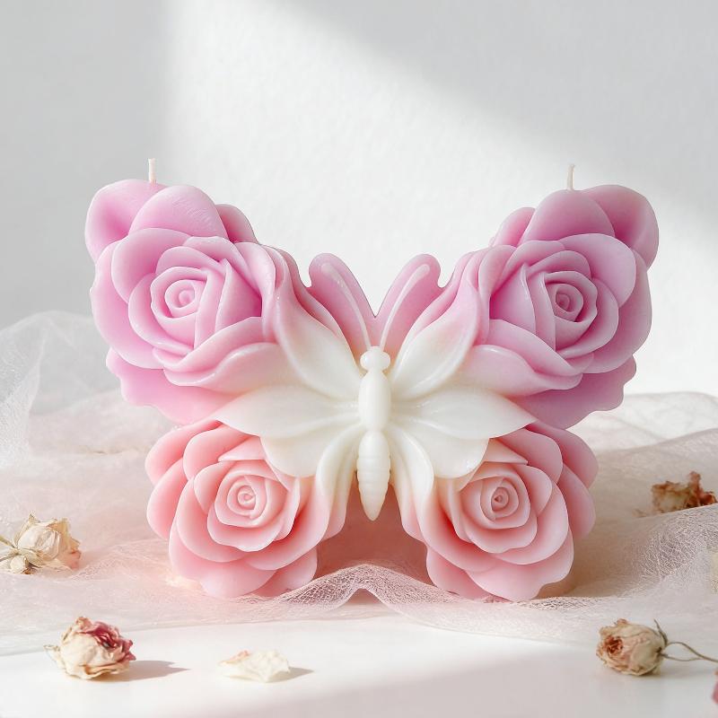 DIY 장미 나비 모양 실리콘 몰드 수제 아로마 캔들  - Home Fragrance Rose 리뷰 및 가격