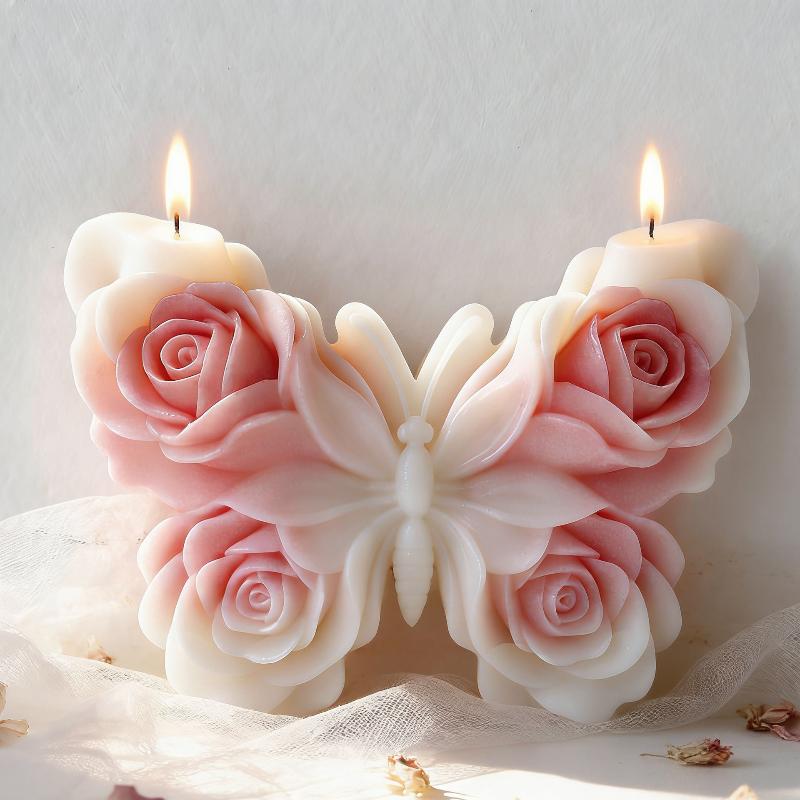 DIY 장미 나비 모양 실리콘 몰드 수제 아로마 캔들  - Home Fragrance Rose 리뷰 및 가격